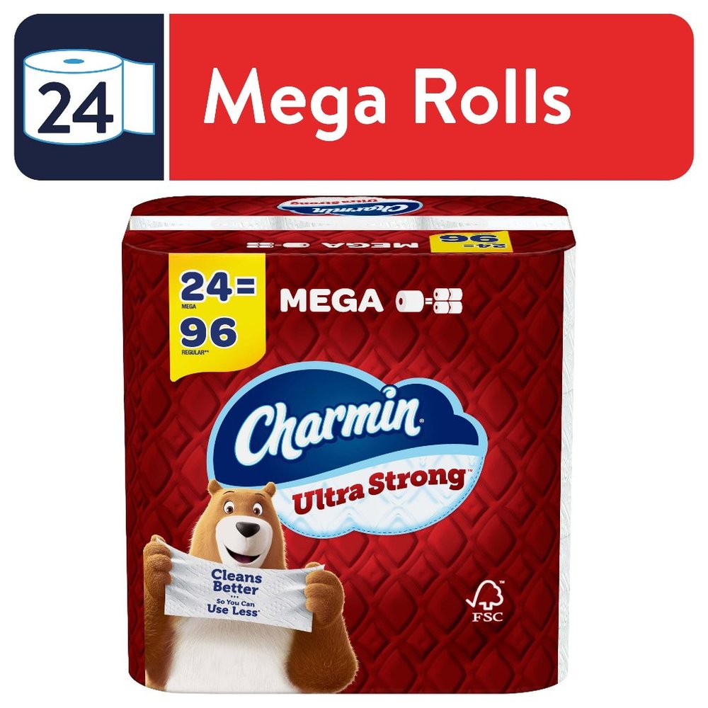 Charmin Ultra Strong Toilet Paper, 24 Mega Rolls